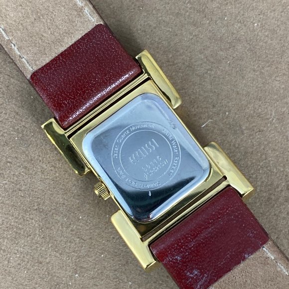 Awesome Ecclissi Tank Shape Gold Tone Quartz Watch